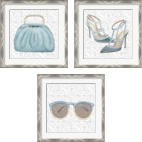 Framed 'Must Have Fashion Gray White 3 Piece Framed Art Print Set' border=