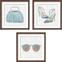 Framed 'Must Have Fashion Gray White 3 Piece Framed Art Print Set' border=