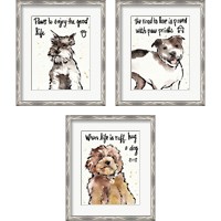 Framed 'Strike a Paws 3 Piece Framed Art Print Set' border=