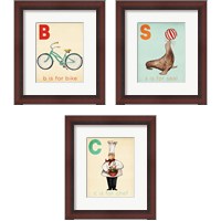 Framed 'Learning  3 Piece Framed Art Print Set' border=