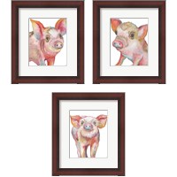 Framed Pig 3 Piece Framed Art Print Set