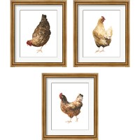 Framed Autumn Chicken 3 Piece Framed Art Print Set