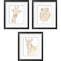 Framed 'Blush Savannah 3 Piece Framed Art Print Set' border=