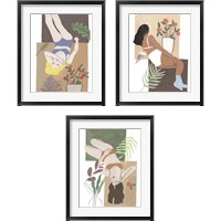 Framed 'Lying Woman 3 Piece Framed Art Print Set' border=