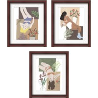 Framed 'Lying Woman 3 Piece Framed Art Print Set' border=