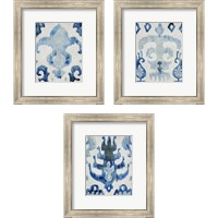 Framed Sapphire Ikat 3 Piece Framed Art Print Set