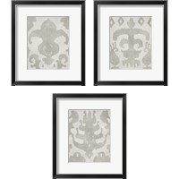 Framed 'Shadow Ikat 3 Piece Framed Art Print Set' border=