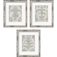 Framed 'Shadow Ikat 3 Piece Framed Art Print Set' border=