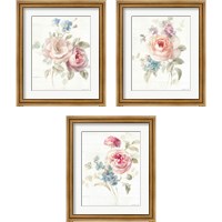 Framed 'Cottage Garden 3 Piece Framed Art Print Set' border=