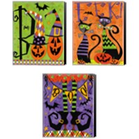 Framed Spooky Fun 3 Piece Canvas Print Set