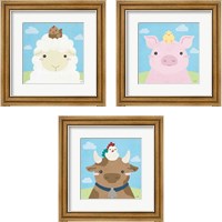 Framed Barn Buddies  3 Piece Framed Art Print Set