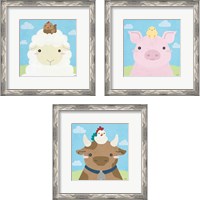 Framed Barn Buddies  3 Piece Framed Art Print Set