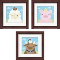Framed 'Barn Buddies  3 Piece Framed Art Print Set' border=