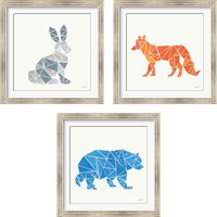 Framed Geometric Animal 3 Piece Framed Art Print Set