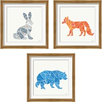 Framed Geometric Animal 3 Piece Framed Art Print Set