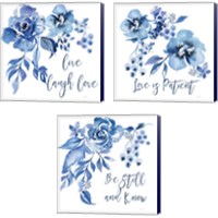 Framed 'Delft Delight 3 Piece Canvas Print Set' border=