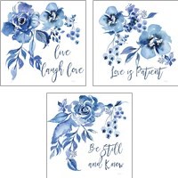 Framed Delft Delight 3 Piece Art Print Set