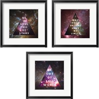 Framed 'Out of this World  3 Piece Framed Art Print Set' border=