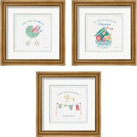 Framed Happy Baby 3 Piece Framed Art Print Set