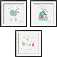 Framed Happy Baby 3 Piece Framed Art Print Set