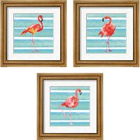 Framed 'Tropical Life 3 Piece Framed Art Print Set' border=