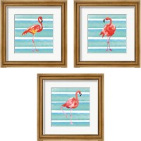 Framed 'Tropical Life 3 Piece Framed Art Print Set' border=