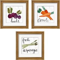 Framed Veggie 3 Piece Framed Art Print Set