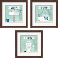 Framed Bathroom 3 Piece Framed Art Print Set