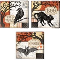 Framed Halloween 3 Piece Canvas Print Set