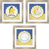 Framed 'Kid's Classic Bedtime 3 Piece Framed Art Print Set' border=