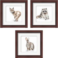 Framed 'Forest Friends 3 Piece Framed Art Print Set' border=