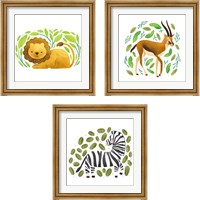 Framed Safari Cuties  3 Piece Framed Art Print Set