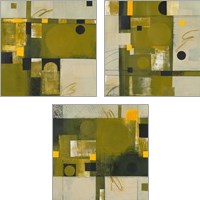 Framed 'Shady Lane 3 Piece Art Print Set' border=