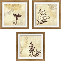 Framed Golden Henna Breeze 3 Piece Framed Art Print Set