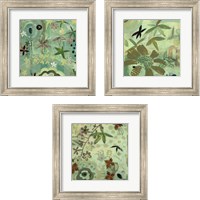 Framed 'Floral Fantasies 3 Piece Framed Art Print Set' border=