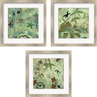 Framed 'Floral Fantasies 3 Piece Framed Art Print Set' border=