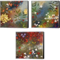 Framed 'Gardens in the Mist 3 Piece Canvas Print Set' border=