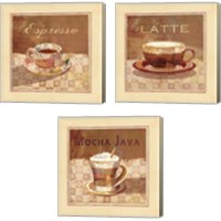 Framed 'Coffee 3 Piece Canvas Print Set' border=