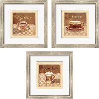Framed 'Coffee 3 Piece Framed Art Print Set' border=