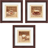 Framed 'Coffee 3 Piece Framed Art Print Set' border=