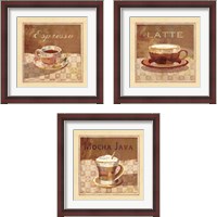 Framed 'Coffee 3 Piece Framed Art Print Set' border=