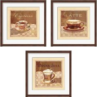 Framed 'Coffee 3 Piece Framed Art Print Set' border=