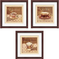 Framed 'Coffee 3 Piece Framed Art Print Set' border=