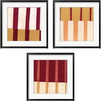 Framed Broken Stripes 3 Piece Framed Art Print Set