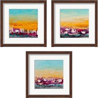 Framed 'Whispered Wanderlust 3 Piece Framed Art Print Set' border=