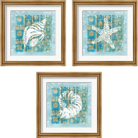 Framed 'Shell Game 3 Piece Framed Art Print Set' border=