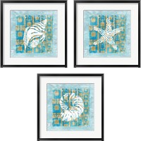 Framed 'Shell Game 3 Piece Framed Art Print Set' border=