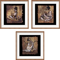 Framed 'Soulful Grace 3 Piece Framed Art Print Set' border=