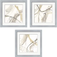 Framed 'Neutral Momentum 3 Piece Framed Art Print Set' border=