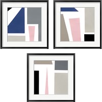 Framed 'Color Blocks 3 Piece Framed Art Print Set' border=